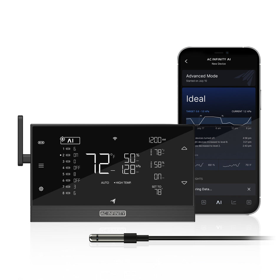 AC Infinity CONTROLLER AI+ Environmental Controller, Dual-Zone VPD, Temperature and Humidity