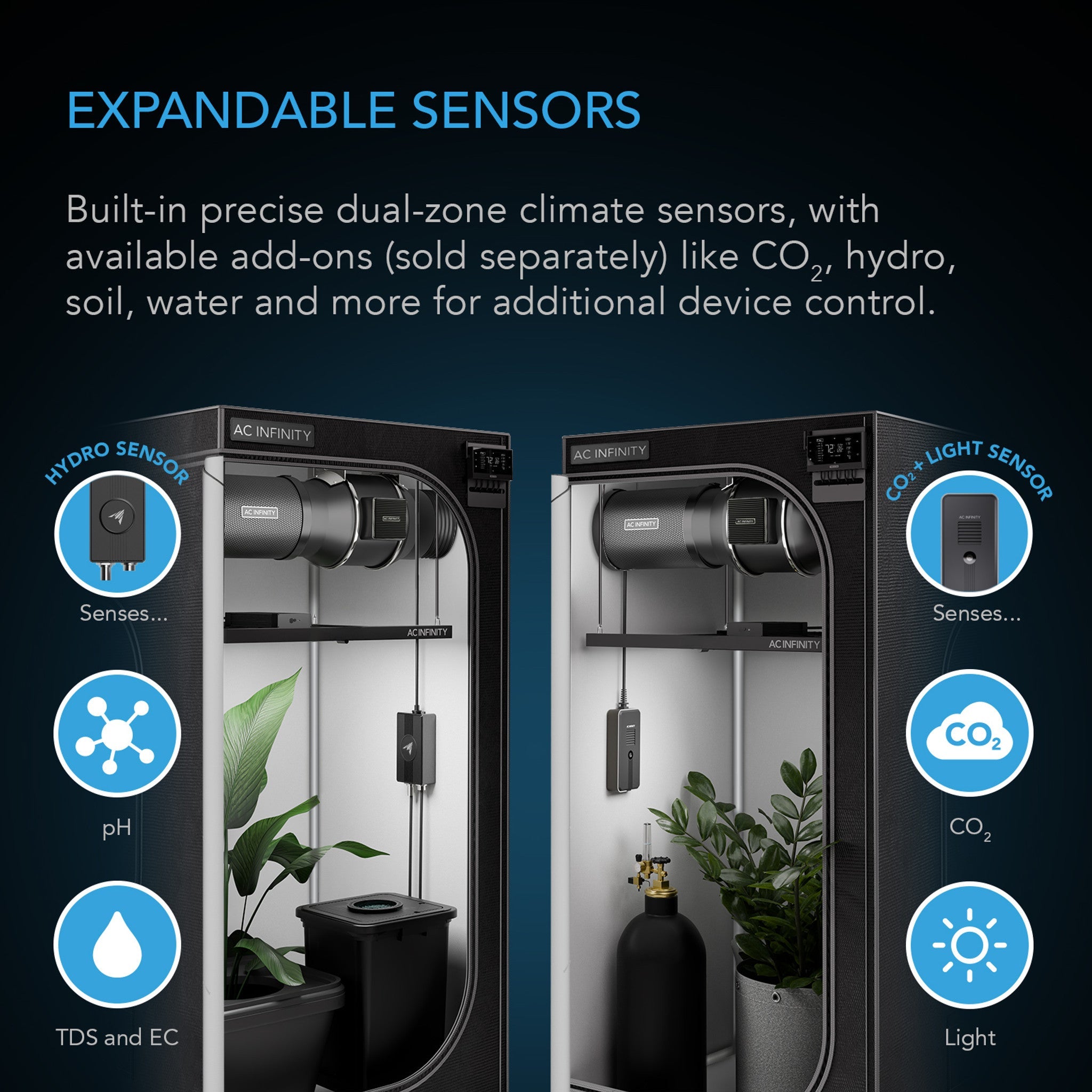 AC Infinity CONTROLLER AI+ Environmental Controller, Dual-Zone VPD, Temperature and Humidity