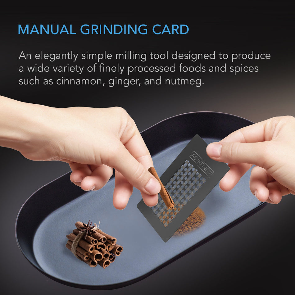 AC Infinity Grinder Card, Milling Tool with Protective Sleeve for Spices