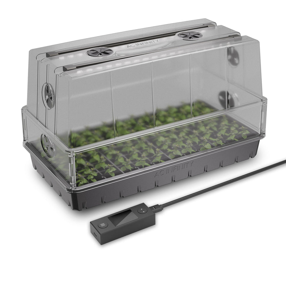 AC Infinity Heavy Duty Large Germination Kit with LED Grow Light Bars, 6x12 Cell Tray