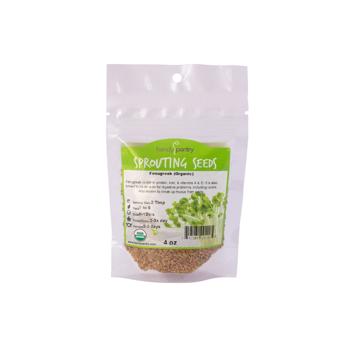 Handy Pantry Fenugreek | Organic Microgreens Sprouting Seeds