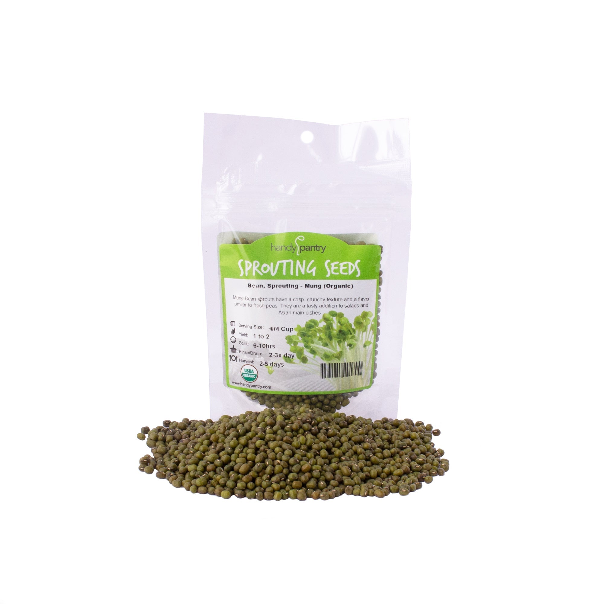 Handy Pantry Mung Bean | Organic Microgreens Sprouting Seeds